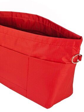 Womens Size M Handbag Tote Purse Organizer Insert Bag Liner Shaper RED